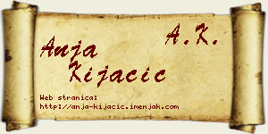 Anja Kijačić vizit kartica